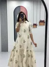 Pc 509 Pure Cotton With Heavy Thread Embroidery Work Frocks Wholesale Suppliers In Mumbai